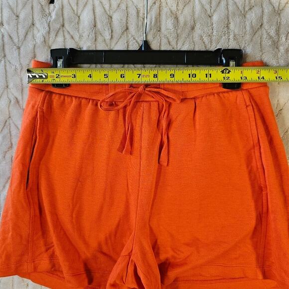 Lou & Grey Signaturesoft Shorts Womens S Orange Fleece Lounge Relaxed Fit Preppy - Picture 3 of 6